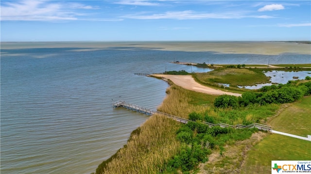 403 Bay St, Austwell, TX 77950 - birds eye view of property with a water view