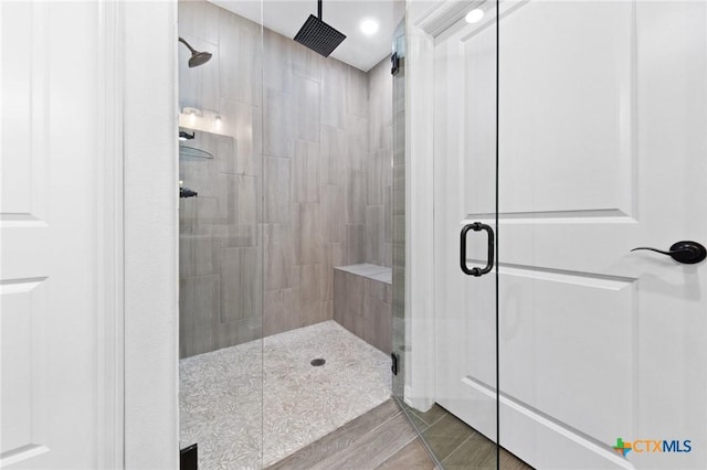 bathroom with walk in shower