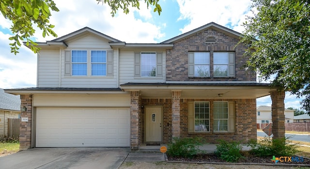 view of front of home featuring a garage