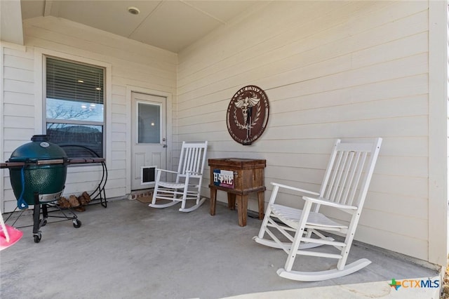 view of patio with grilling area