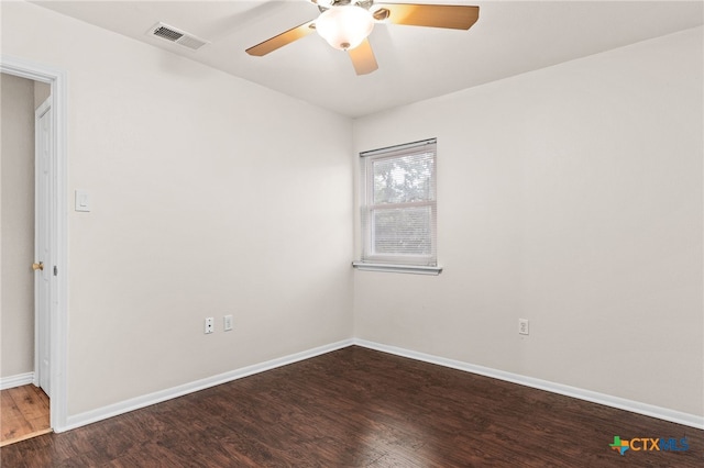 2004 Veterans Ave, Copperas Cove, TX 76522 - unfurnished room with wood finished floors, a ceiling fan, and baseboards