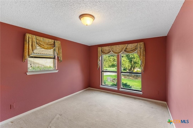 2820 Aurora, Horseshoe Bay, TX 78657 - unfurnished room with plenty of natural light, carpet flooring, and a textured ceiling