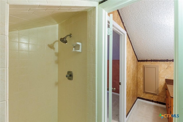 2820 Aurora, Horseshoe Bay, TX 78657 - bathroom with vanity and a tile shower