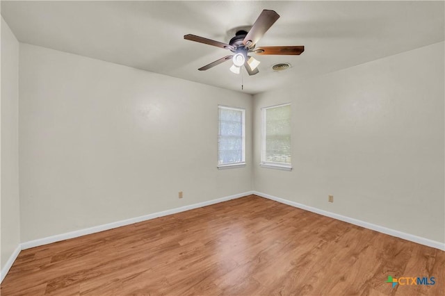 1210 Ridgemont Dr, Killeen, TX 76549 - spare room with wood finished floors, baseboards, and a ceiling fan