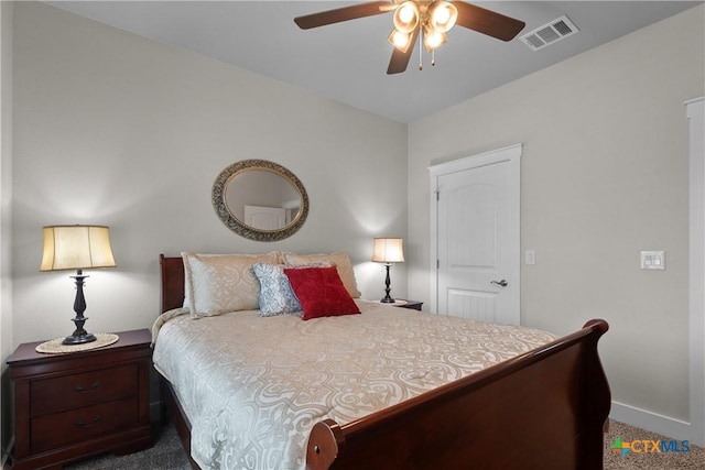117 Aidan Ct, Burnet, TX 78611 - carpeted bedroom featuring baseboards and ceiling fan