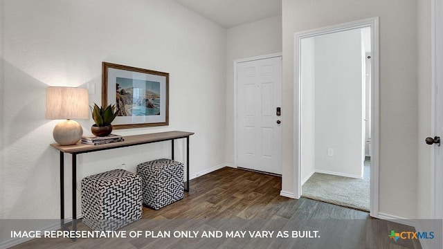 1000 Village Run, Seguin, TX 78155 - entryway featuring dark wood-type flooring and baseboards