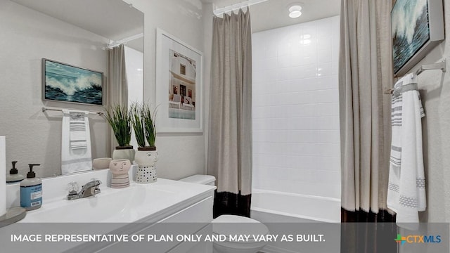 1000 Village Run, Seguin, TX 78155 - bathroom featuring vanity and shower / bath combo