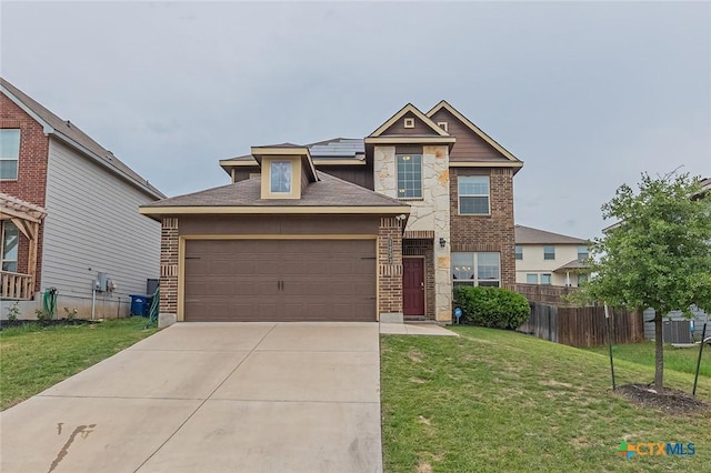 1233 Jester Ct, Copperas Cove, TX 76522 - traditional home with brick siding, driveway, a front yard, and a garage