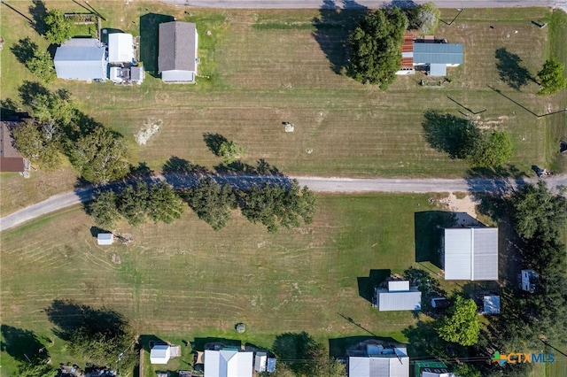 aerial view with a rural view