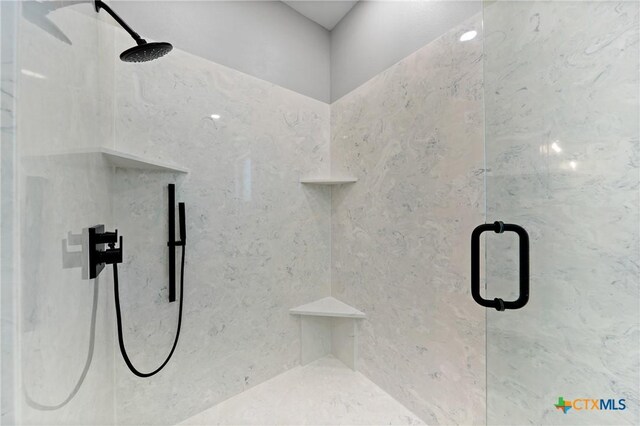 644 Creekside Dr, Belton, TX 76513 - bathroom view of a marble finish shower