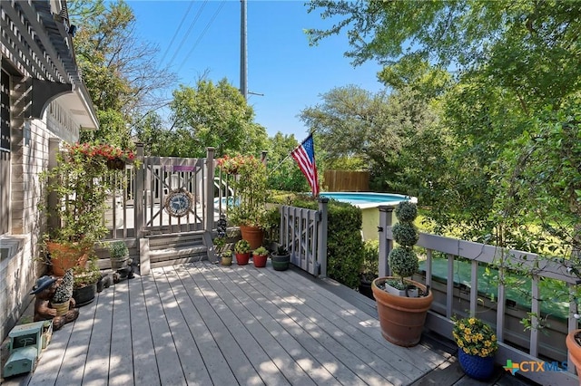 wooden deck with fence