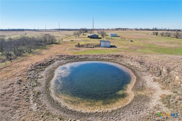 aerial view with a rural view