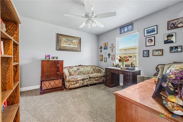1211 Liberation Ln, Copperas Cove, TX 76522 - home office with ceiling fan and carpet floors