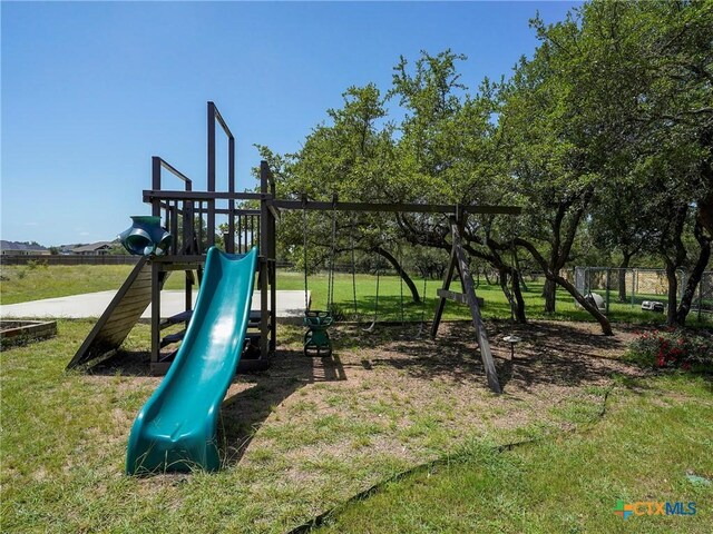 view of community jungle gym