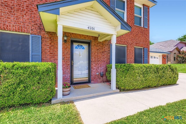 4201 Breckenridge Dr, Killeen, TX 76542 - view of exterior entry featuring brick siding