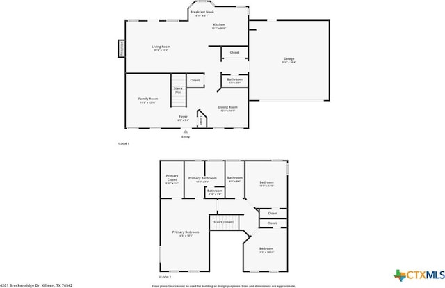 4201 Breckenridge Dr, Killeen, TX 76542 - view of property floor plan