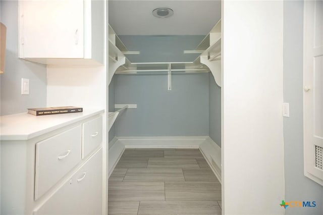 view of walk in closet