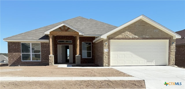 craftsman-style house with a garage