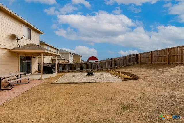 view of yard with a patio