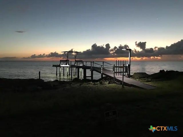 296 S Ocean Dr, Port Lavaca, TX 77979 - dock area with a water view and boat lift