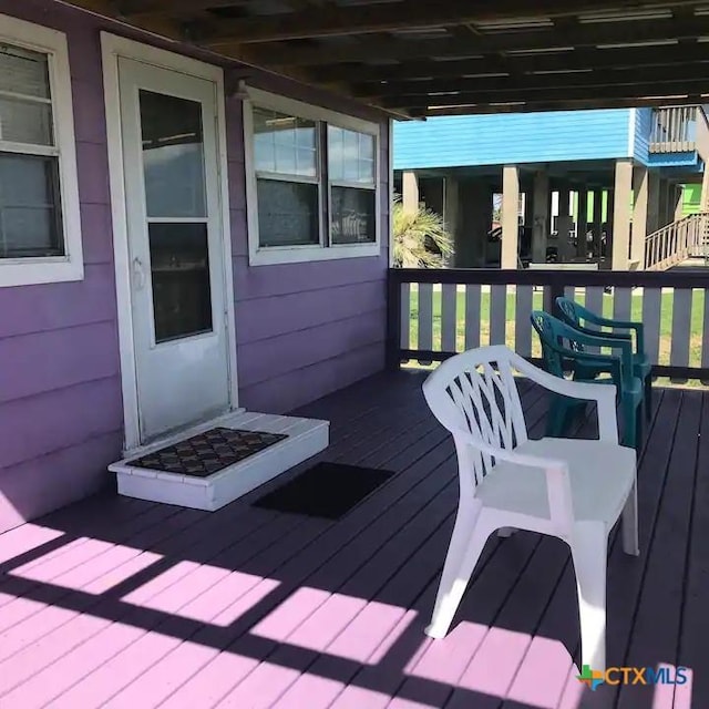 296 S Ocean Dr, Port Lavaca, TX 77979 - view of wooden terrace