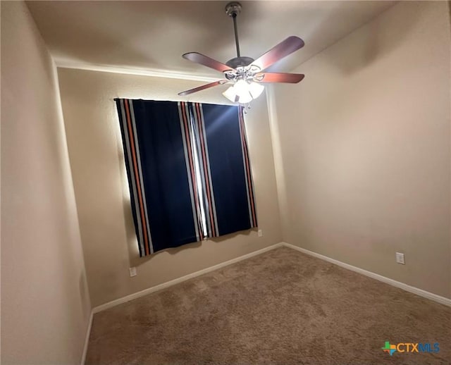 1205 Abbey Rdg, Temple, TX 76504 - carpeted empty room with ceiling fan and baseboards