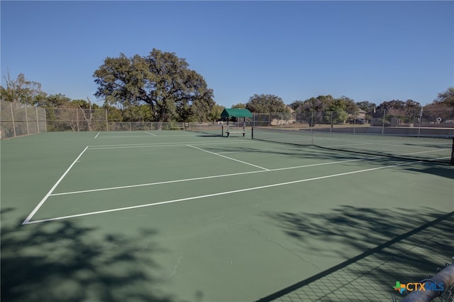 view of tennis court