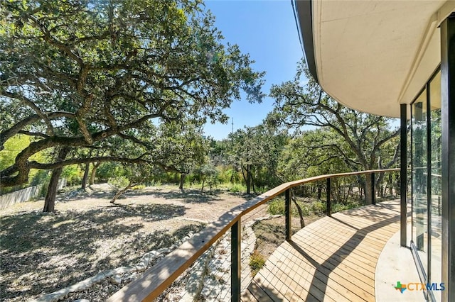 view of wooden deck