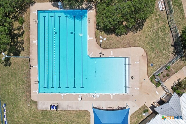 12219 Mosley Ln, Austin, TX 78727 - bird's eye view of a pool