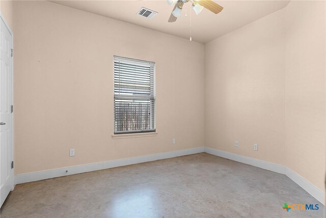 225 Anne Louise Dr, New Braunfels, TX 78130 - spare room with concrete floors and a ceiling fan