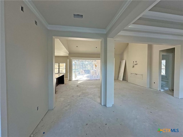 hall with crown molding