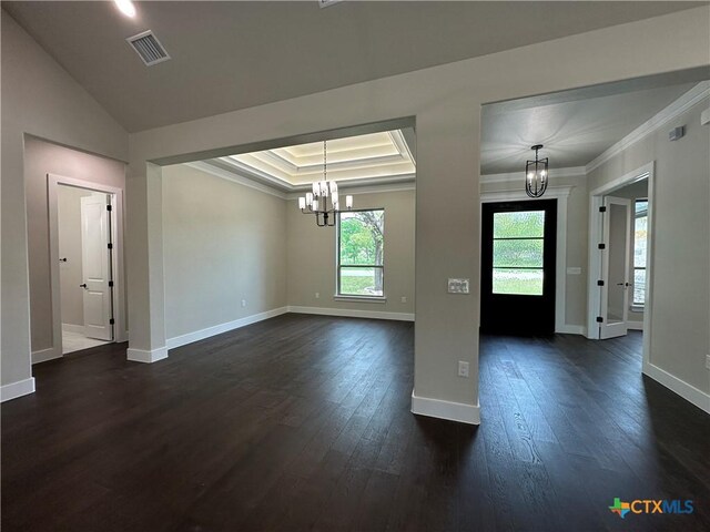 kitchen with a spacious island, high vaulted ceiling, custom range hood, beamed ceiling, and white cabinets