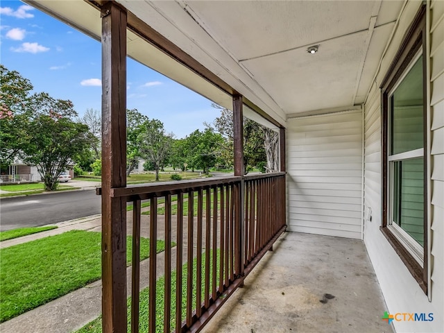 balcony with covered porch