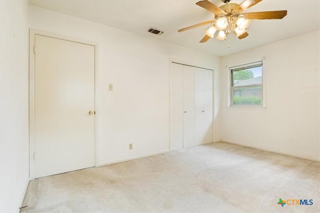 4412 Briar Cliff Rd, Temple, TX 76502 - unfurnished bedroom featuring carpet floors, a closet, and a ceiling fan