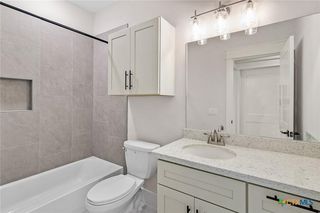 505 E Convent St, Victoria, TX 77901 - bathroom featuring vanity, toilet, and shower / bath combination