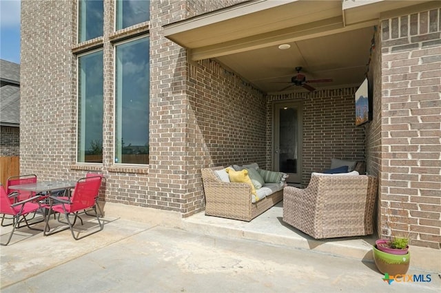 1640 Buckner Pl, San Antonio, TX 78253 - view of patio / terrace featuring ceiling fan and outdoor lounge area