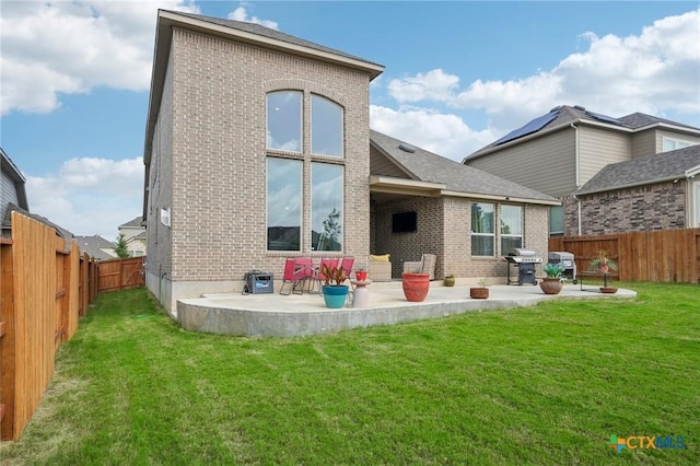 1640 Buckner Pl, San Antonio, TX 78253 - rear view of property with a patio and a yard