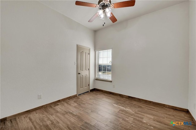 unfurnished room featuring light hardwood / wood-style flooring