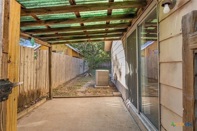 view of patio with cooling unit