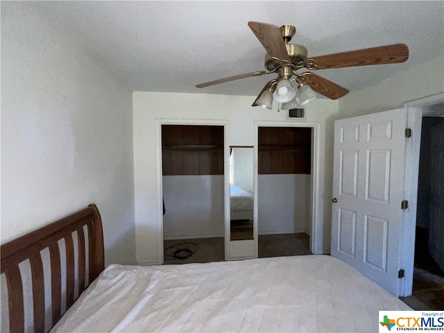 unfurnished bedroom with ceiling fan