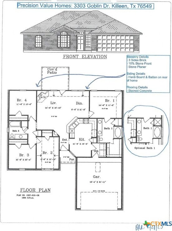 3303 Goblin Dr, Killeen, TX 76549 - room layout