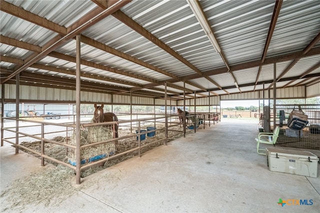 view of horse barn