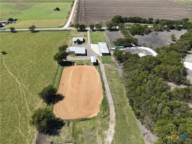 bird's eye view with a rural view