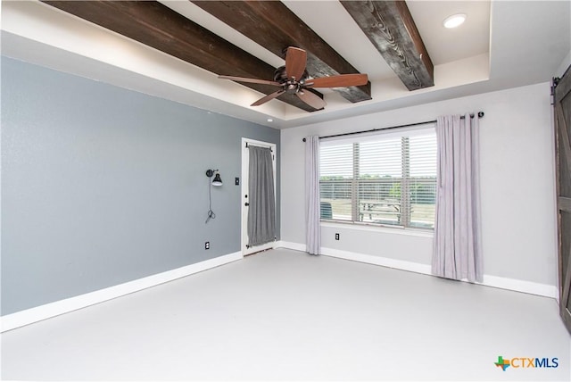 3814 Twilight Dr, Temple, TX 76502 - spare room featuring ceiling fan, finished concrete floors, and recessed lighting