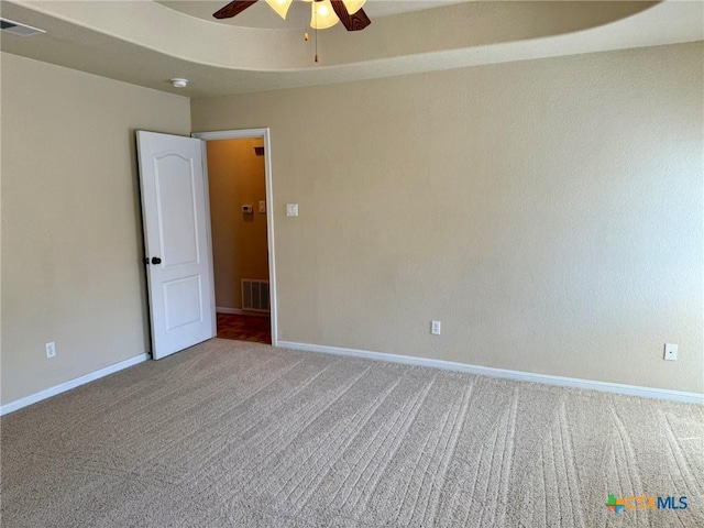 3508 Lucas St, Copperas Cove, TX 76522 - spare room with a ceiling fan, carpet floors, and baseboards