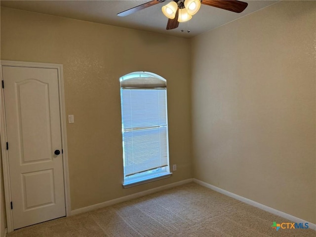 3508 Lucas St, Copperas Cove, TX 76522 - unfurnished room featuring a ceiling fan, light carpet, and baseboards