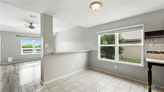 912 Bexley Dr, Seguin, TX 78155 - unfurnished dining area featuring ceiling fan and baseboards