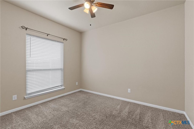 2226 Hayes St, Temple, TX 76502 - carpeted empty room featuring ceiling fan and baseboards
