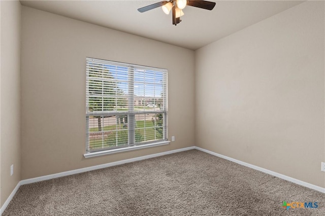 2226 Hayes St, Temple, TX 76502 - carpeted empty room with a ceiling fan and baseboards