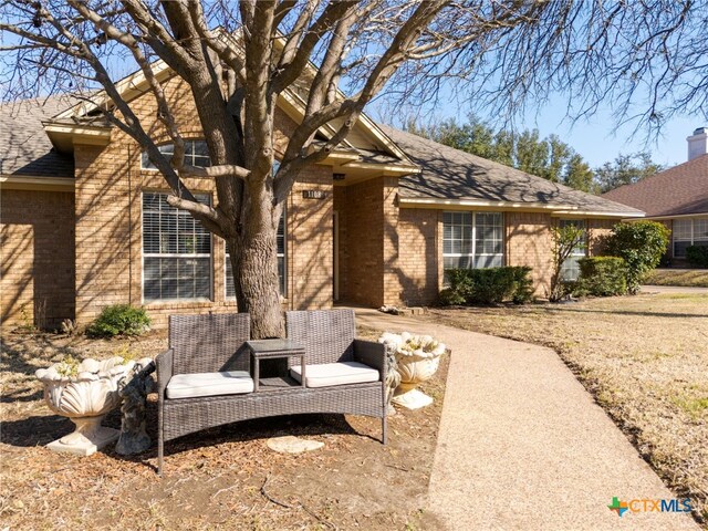 view of single story home